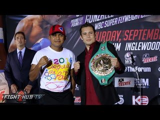 Roman Gonzalez vs. Carlos Cuadras COMPLETE Kickoff Press Conference & Face off video
