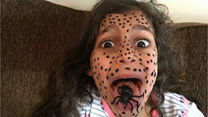 Bad baby Spider Attack kids freaks out !! family fun video