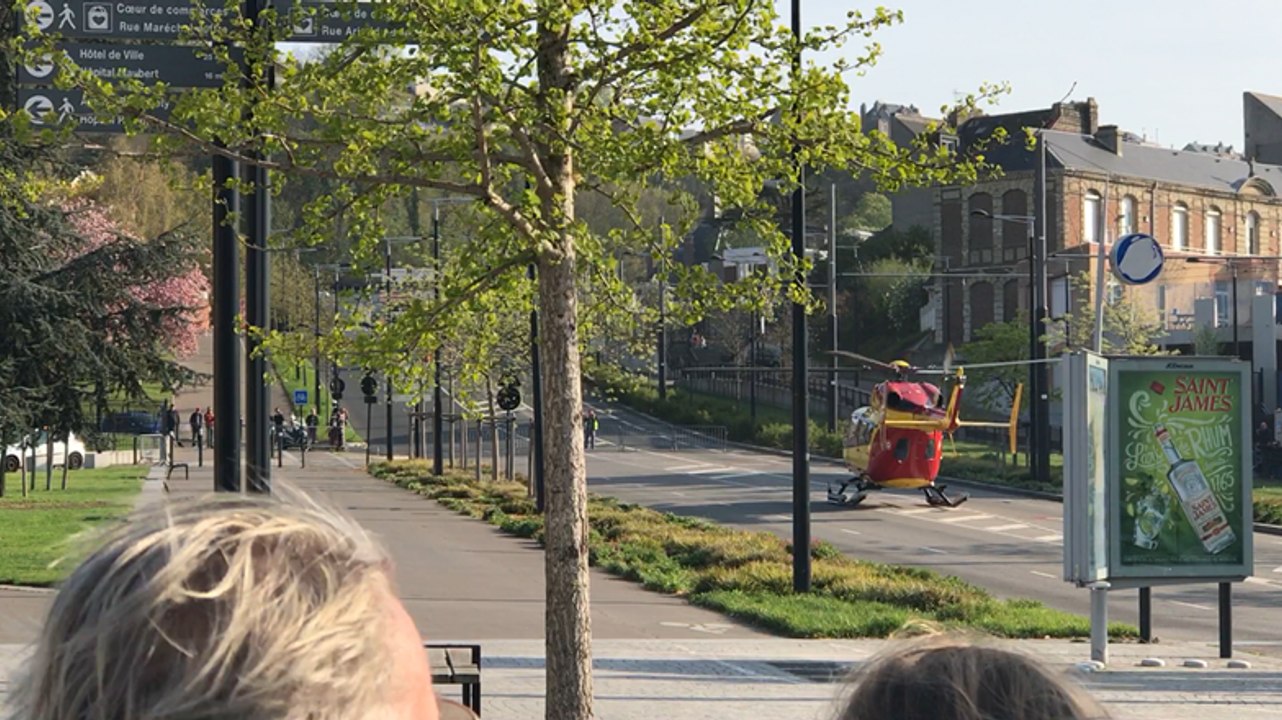 Exercice de l'hélicoptère de la Sécurité civile
