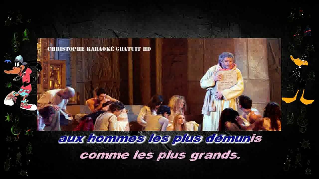 Daniel Lévi - Les dix commandements KARAOKE / INSTRUMENTAL
