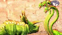 Dragon VS Triceratops - Dinosaur Cartoons For Children - Dinosaurs Movies For Children - For Kids