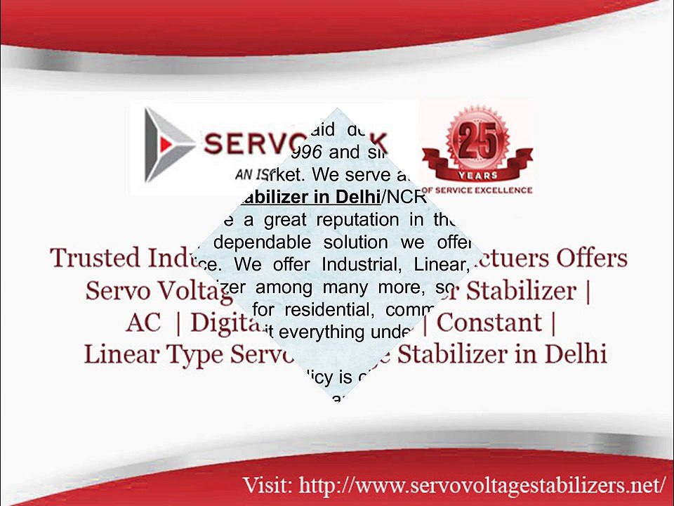 Servo Voltage Stabilizer