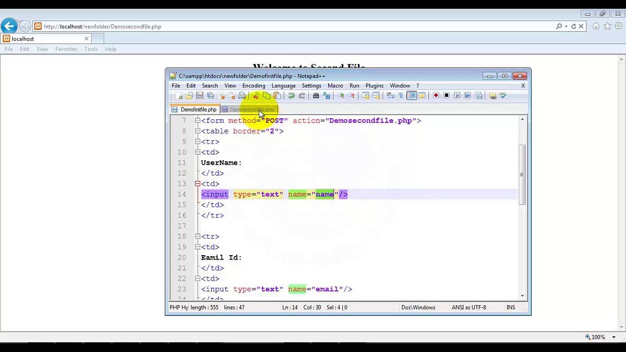 PHP Tutorial in Hindi-Urdu 32- Introduction POST Method with Example-3-3_x264