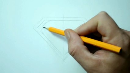 How to draw realistic Superman Logo | Easy tricks | 2017