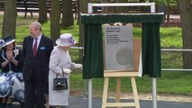 The Queen and Duke feed elephants at Whipsnade Zoo