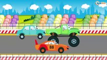 Caricaturas de coches - Excavadora, Tractor, Grúa, Camión | Carritos para niños