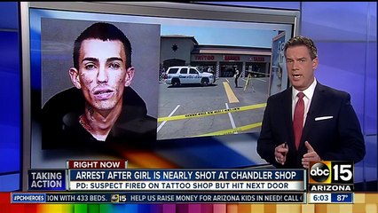 Arrest made after tattoo shop shooting debris injures young girl