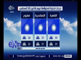 غرفة الأخبار | طقس اليوم معتدل على السواحل الشمالية وحار رطب على القاهرة