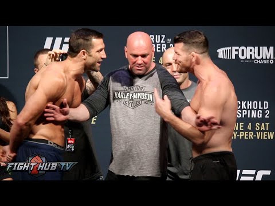 Luke Rockhold vs. Michael Bisping 2 COMPLETE Weigh In & Face Off Video  UFC 199