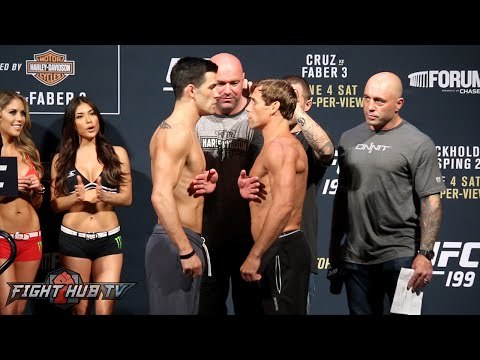 Dominick Cruz vs. Urijah Faber 3 COMPLETE Weigh In & Face Off Video- UFC 199