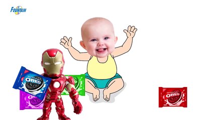 Bad Baby crying and learn colo ith Colorful Oreo & IronMan _ Cars for Kids TV