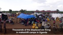 S.Sudan conflict: thousands of refugees struggle in Uganda camps