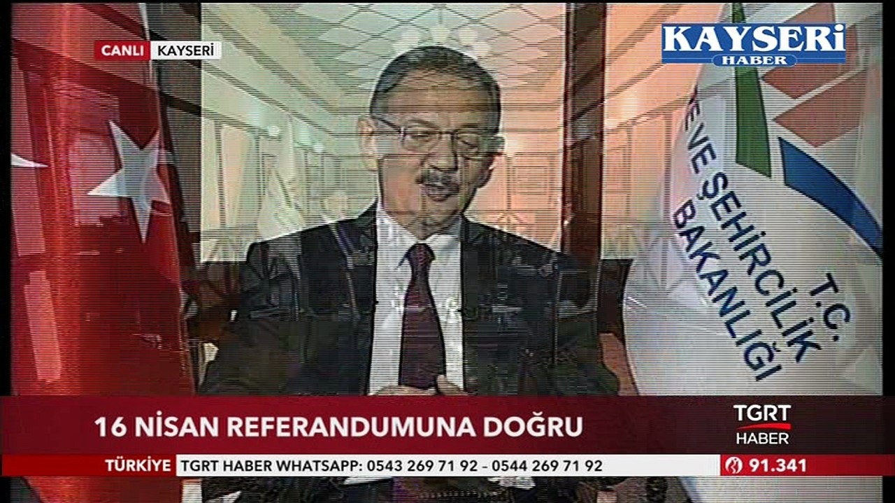(11 NİSAN 2017) BAKAN ÖZHASEKİ,  TGRT HABER CANLI YAYININDA GÜNDEMİ DEĞERLENDİRDİ..