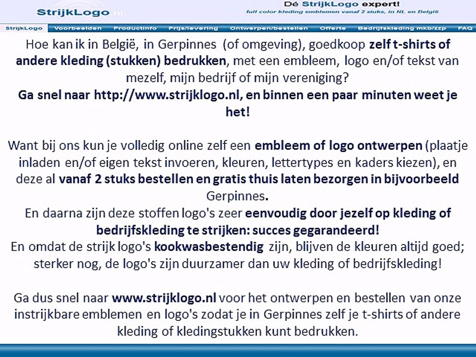 Zelf kleding bedrukken Gerpinnes