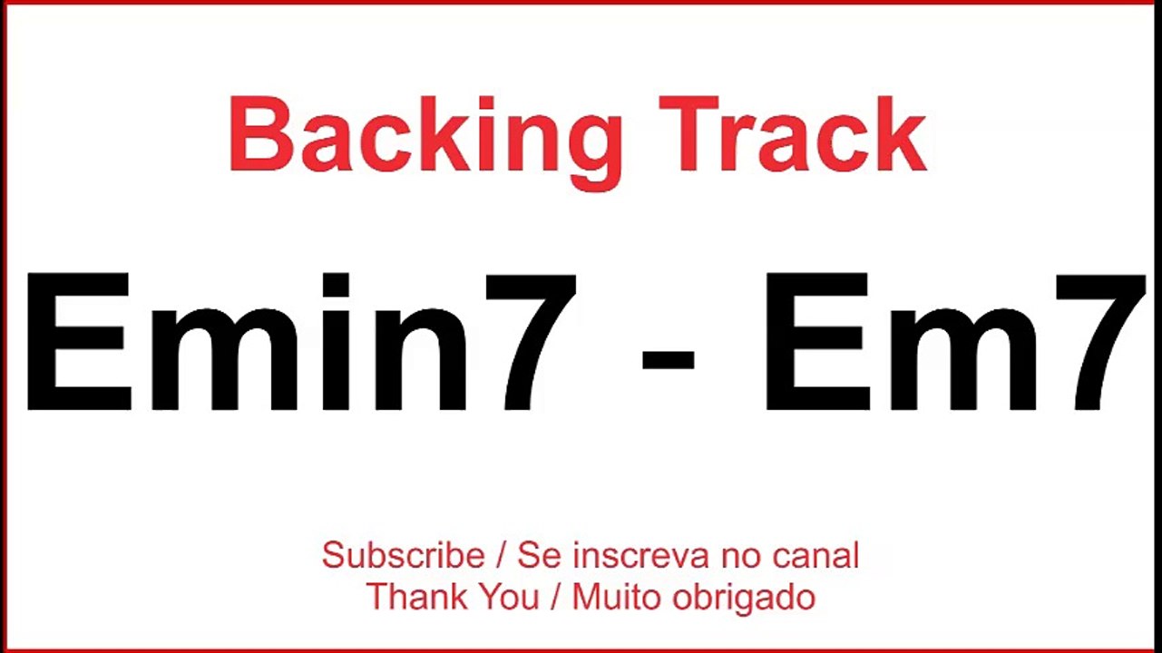 Emin7 chord - Em7 Mi menor 7 Backing track