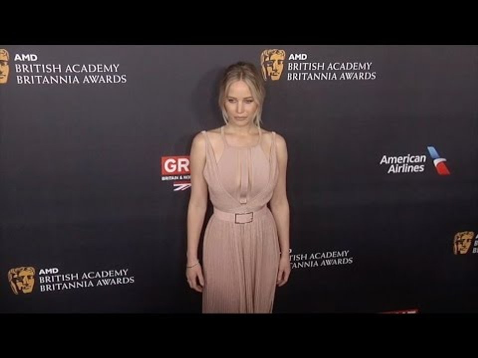 Jennifer Lawrence Walks The Carpet 2016 Britannia Awards