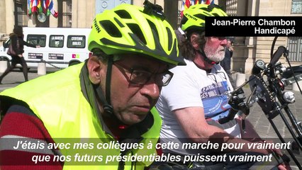 Des handicapés montent à Paris pour dénoncer leur précarité