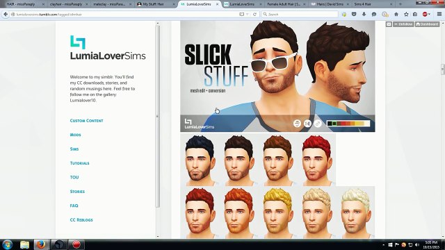 LOS SIMS 4 - CLAY HAIR (CABELLO MAXIS MATCH)