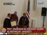 UB: PNoy, ginawaran ng honorary degree ng Marymount University