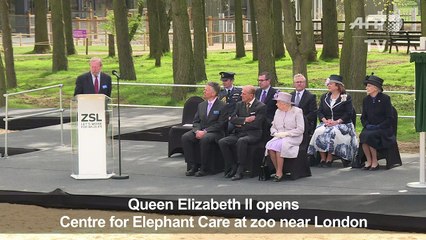 Queen opens new elephant centre at Whipsnade Zoo