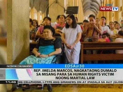 Rep. Imelda Marcos, nagkataong dumalo sa misang para sa human rights victim noong martial law