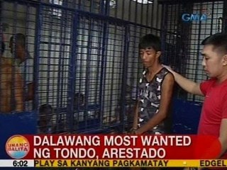 UB: 2 most wanted ng Tondo, Manila, arestado