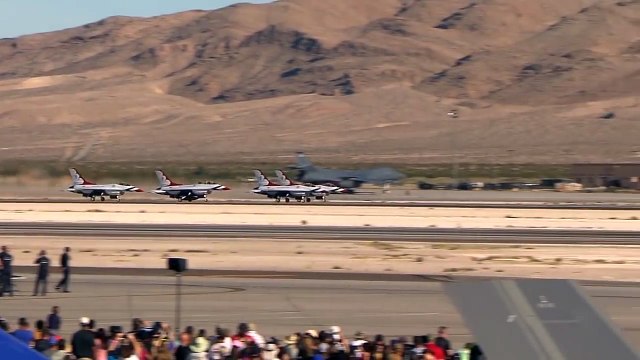 Awesome Air Show by U.S. Air Force Thunderbirds With F-16 Fighting Falcon