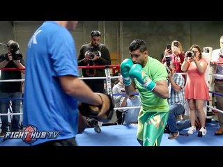 Canelo vs. Khan Full Video- Amir Khan COMPLETE Media Workout video