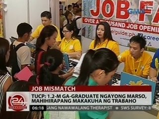24 Oras: TUCP: 1.2-M ga-graduate ngayong Marso, mahihirapang makakuha ng trabaho