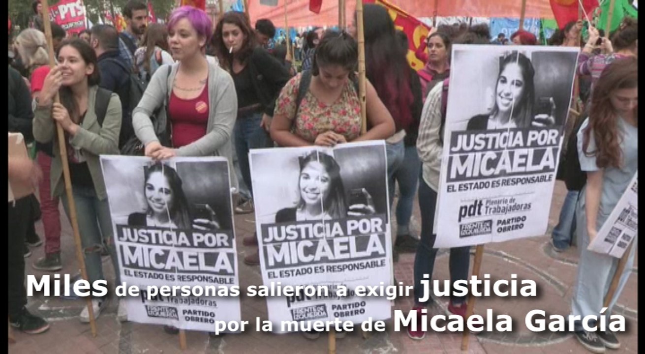Argentinos salen a las calles a exigir "ni una menos" tras muerte de Micaela García