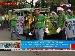 BP: Mga broker at trucker, nagprotesta kontra sa Terminal Appointment Booking System