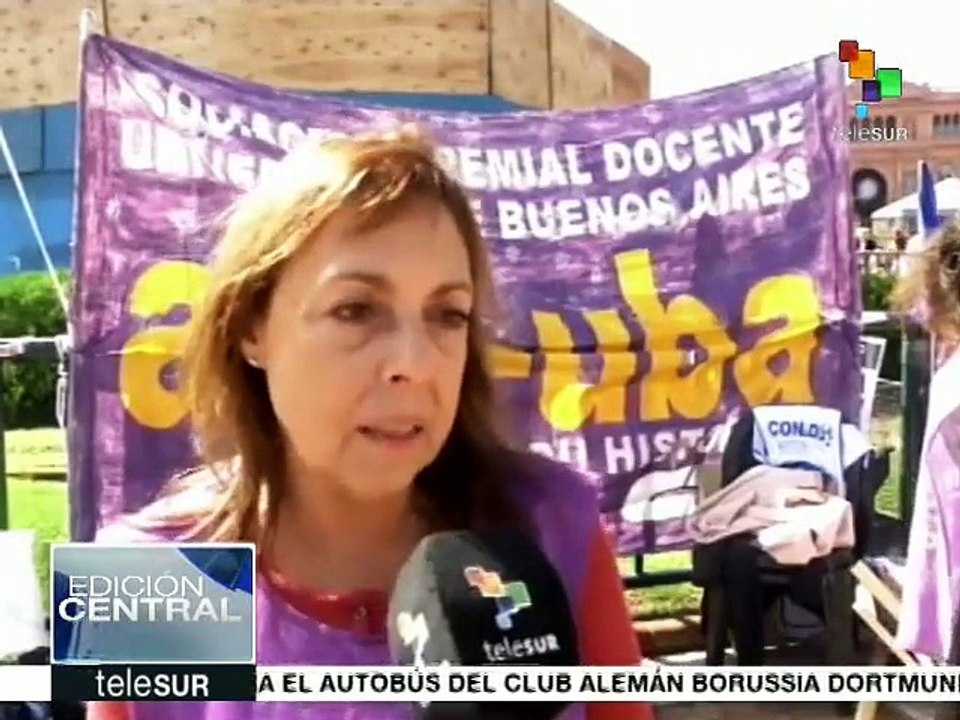 Docentes argentinos vuelven a protagonizar paro nacional de 24 horas