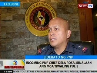 BT: Incoming PNP Chief Dela Rosa, binalaan ang mga tiwaling pulis