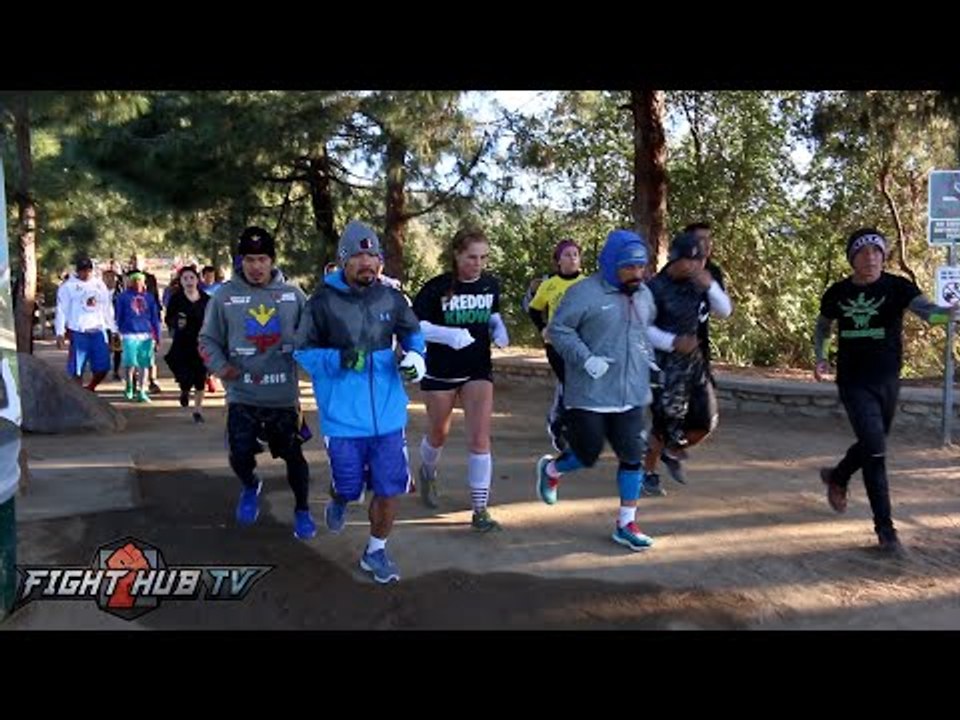 Manny Pacquiao's COMPLETE Mountain Workout- Trains for speed & legs PLUS abs!
