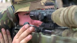 Soldier Shooting the Powerful German -