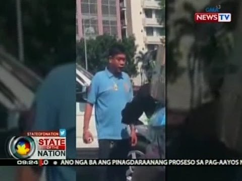 SONA: Pananapak ng lalaking naka-unipormeng pulis sa rider ng motorsiklo, nakunan ng video