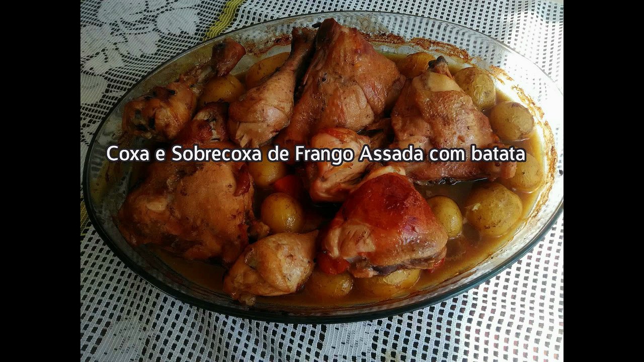 Coxa e Sobrecoxa de Frango Assada com batata