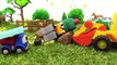 Toys and kids games. Leo the truck and his friends build a road for cars and