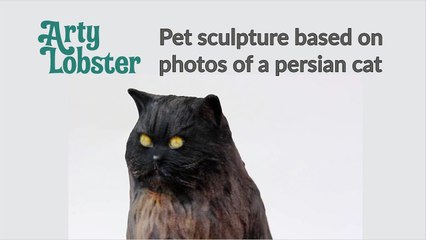 Arty Lobster 3D printed Cat Sculpture and Memorials