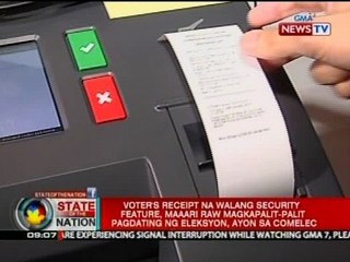 SONA: Voter's receipt na walang security feature, maaari raw magkapalit-palit pagdating ng eleksyon
