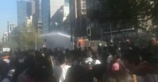 Police Deploy Water Cannons at Santiago Education Rally