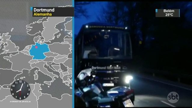 Jogador do Borussia Dortmund fica ferido após explosões perto do ônibus do clube
