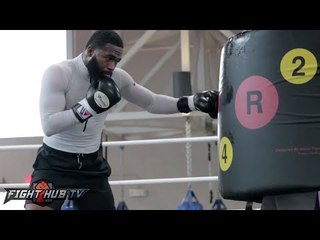 Adrien Broner vs. Ashely Theophane full video- Broner putting in work at media workout