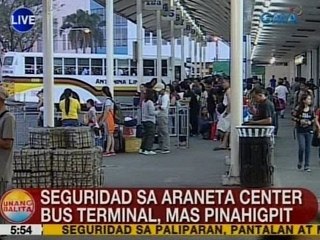 UB: Seguridad sa Araneta Center Bus Terminal, mas pinahigpit