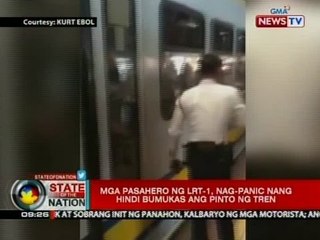 SONA: Mga pasahero ng LRT-1, nag-panic nang hindi bumukas ang pinto ng tren