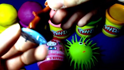 Hello Kitty Surprise EGG 5 Playdoh Surprise EGGS  ie, Smurfs 2