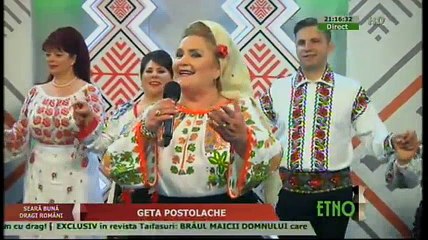 Geta Postolache - Flori de primavara (Seara buna, dragi romani! - ETNO TV - 22.03.2016)