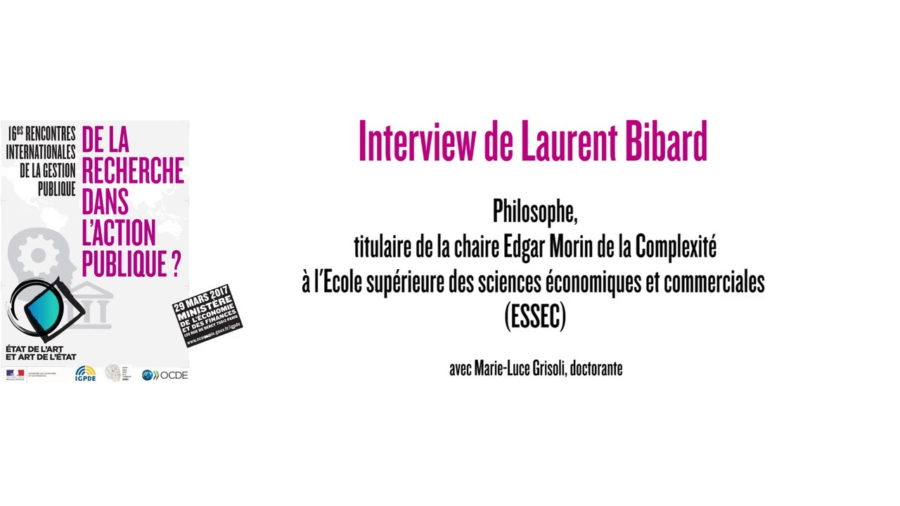 RIGP 2017 : Interview du philosophe Laurent Bibard