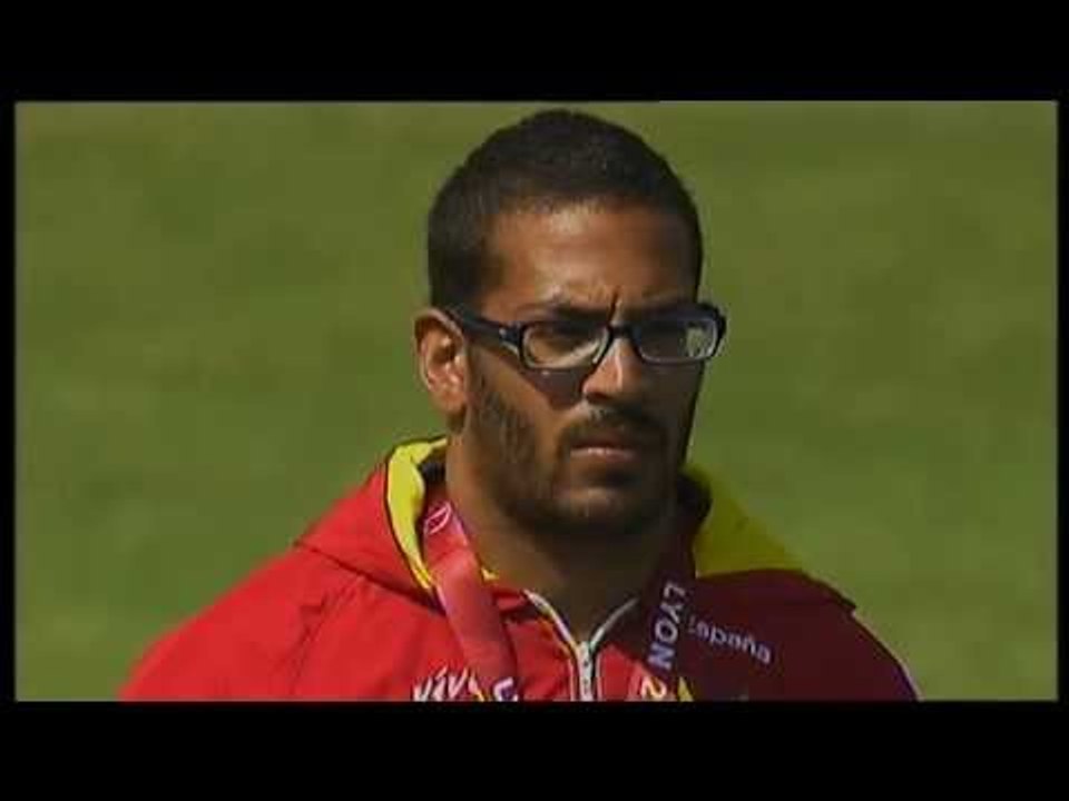 Athletics -  men's discus throw F12 Medal Ceremony  - 2013 IPC Athletics World Championships, Lyon