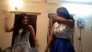 Two Beautiful Girl Dance in Room Friends